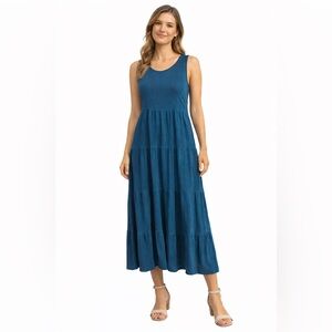 Endless Blu Long Blue Maxi Dress